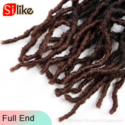 Dreadlocks Hair Extensions Curly Crochet hair18inch 21 Stands/Pack  Nu Locs  Bobbi Boss  Faux Locs Synthetic Crochet Braid hair